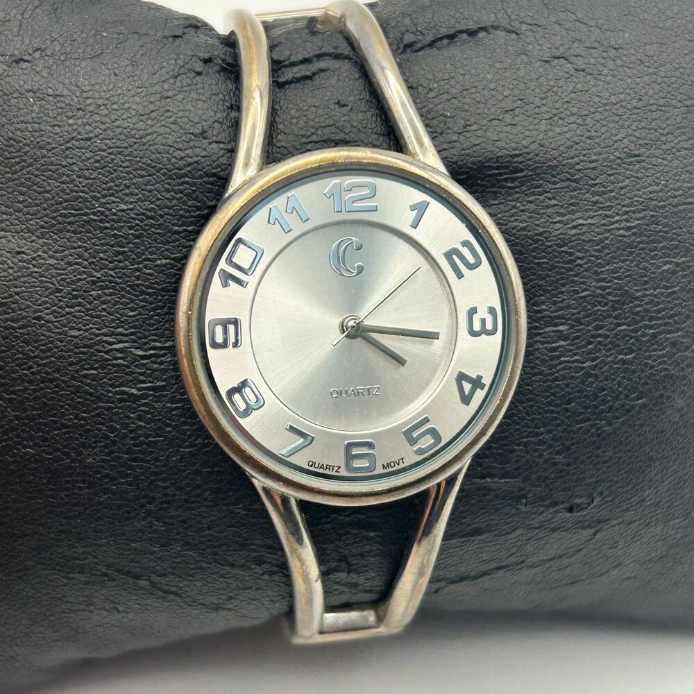 Charming Charlie Silver Women’s Bangle Watch Working New Battery